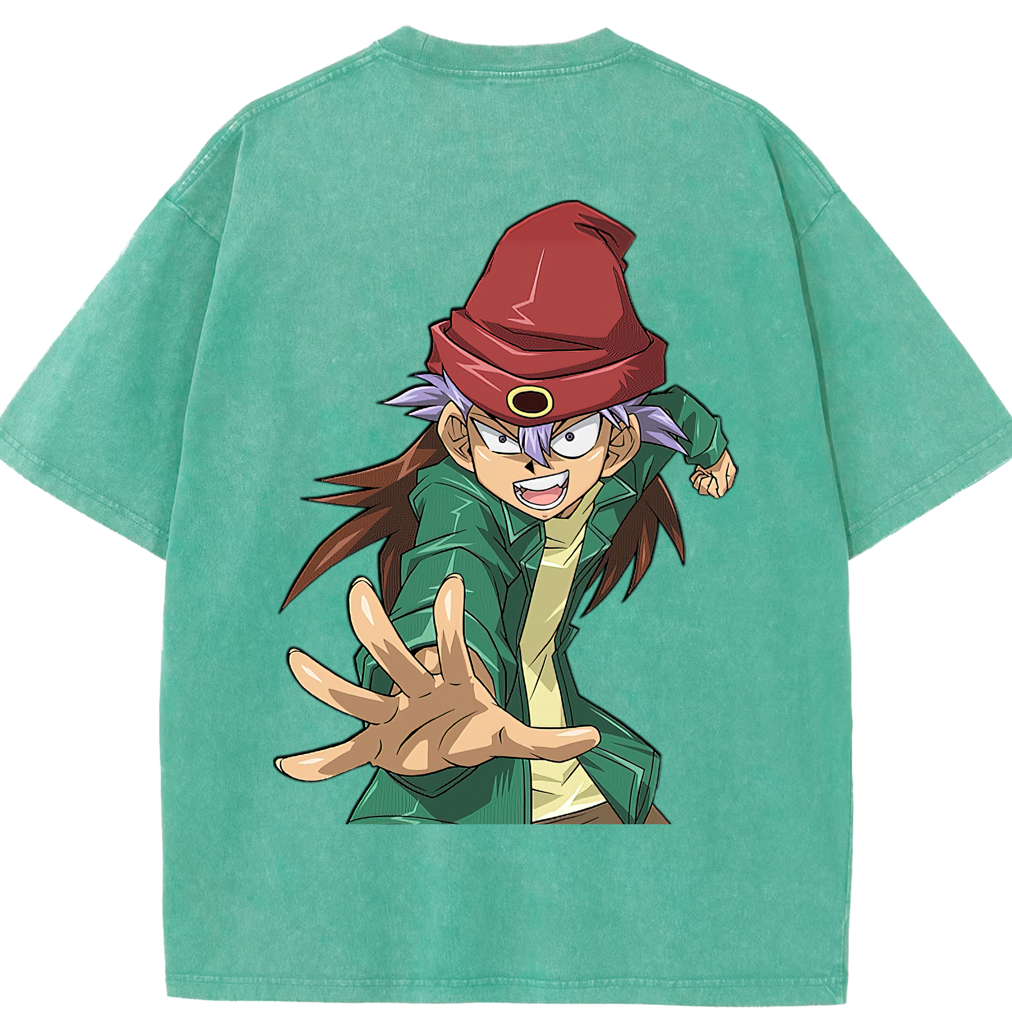 （画像用） 遊☆戯☆王 Yu-Gi-Oh! 綿100% ヴィンテージ風 半袖Tシャツ（背面プリント）